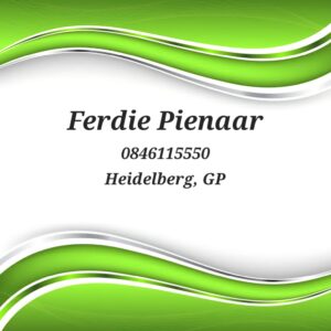 Ferdie Pienaar - ENDS: 23 FEB FROM 20:00